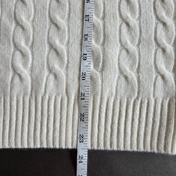 Polo Ralph Lauren Womens Cable Wool Cashmere Crew Neck Sweater Size XL NWT $228 - Picture 9 of 10